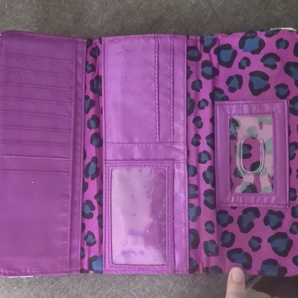 Vera Bradley African Violet Trifold Wallet - Picture 3 of 4